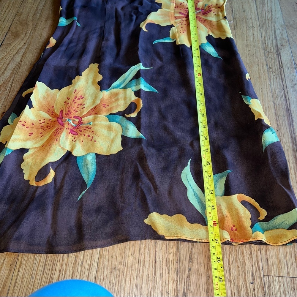 NWT Vintage Coldwater Creek Dress Womens 6 Floral Rayon Sleeveless Made in USA - Picture 3 of 6